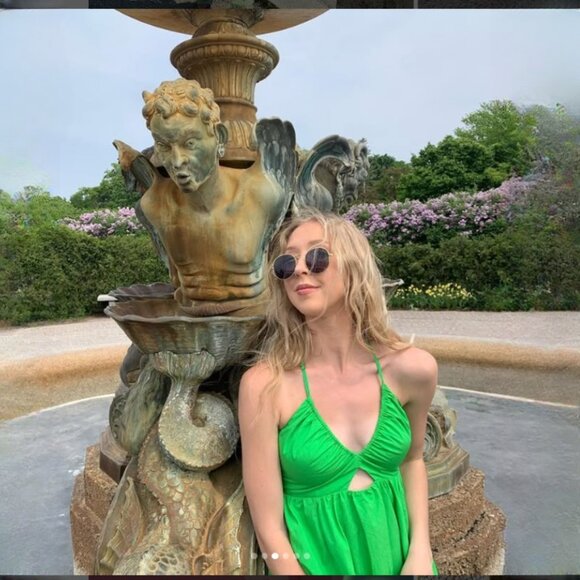 NEW H&M Cotton Blend Open Back Mini Dress, Size S - Picture 10 of 16